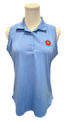 Peter Millar Periwinkle Sleeveless Scallop Polo w/ Logo Size M-1