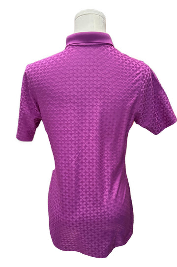 Antigua Purple Textured Women's Golf Polo W. Logo Size S - 0
