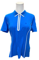 New G/Fore Women's Lightweight Zip Golf Polo - Lisbon Blue Size L MSP$145-3