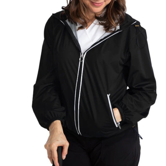 New Kinona Black Pack & Play women's Golf Jacket Size S MSP$145