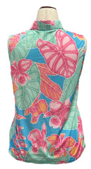 Kenny Flowers Women's Tropical Print Sleeveless Golf Polo Size XL MSP$88-2