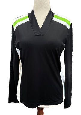 New Kinona the A-Team Longsleeve Golf Top - Black MSP$100