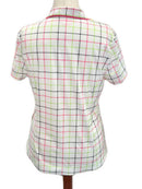 New Kinona Classic & Fantastic Tattersall Plaid Golf Top MSP$115-2