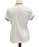 New Kinona Gimme Putt Short Sleeve Golf Top - White/Black Size L MSP$121-2