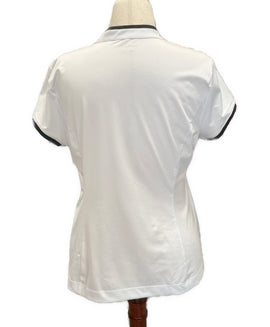 New Kinona Gimme Putt Short Sleeve Golf Top - White/Black Size L MSP$121 - 0