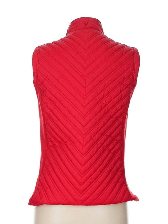 Levelwear Women's Red Quilted Vest w/ Logo Size M MSP$95