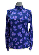 G/Fore Women's Purple Floral Tech Jersey Pullover Size L MSP$145-2