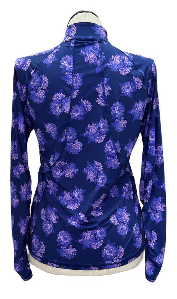 G/Fore Women's Purple Floral Tech Jersey Pullover Size L MSP$145