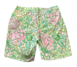 Lilly Pulitzer Green & Pink Floral Women's Golf Shorts Size 8 - 0