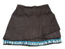 Lucky in Love Black Grid Patterned w/Blue Accent Women's Golf Skort Size L-1