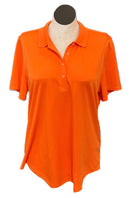 Callaway Orange Short Sleeve Women's Golf Top Size XXL-1