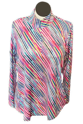 EP NY Women's Multicolored Striped Sun Shirt Size XXL MSP$88