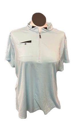 Jamie Sadock Light Blue Short Sleeve Golf Top Size XXL MSP$95