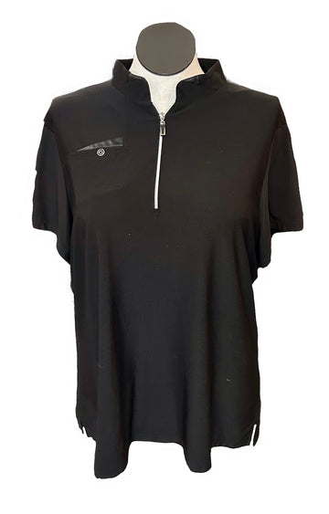 Jamie Sadock Women's Black Short Sleeve Golf Top Size XL