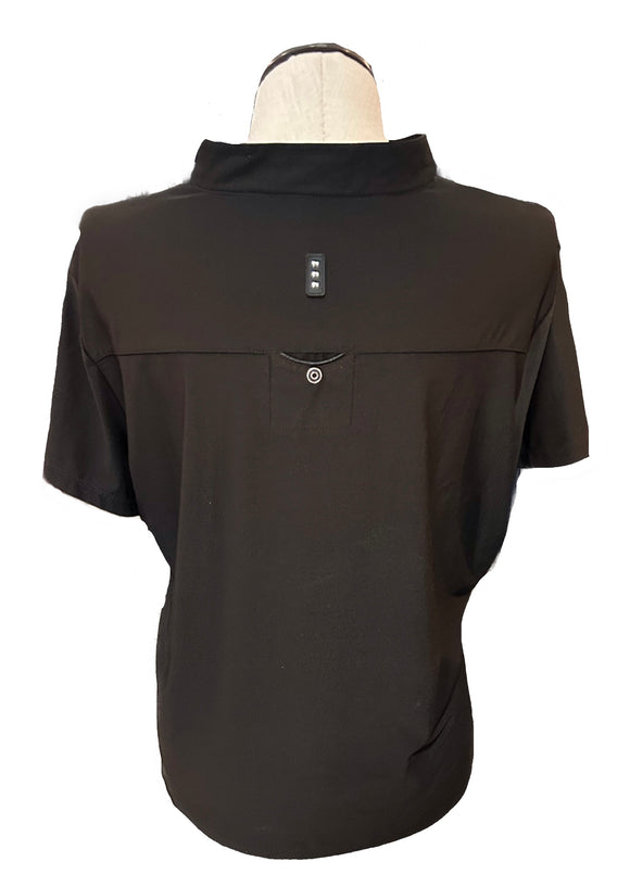 Jamie Sadock Women's Black Short Sleeve Golf Top Size XL