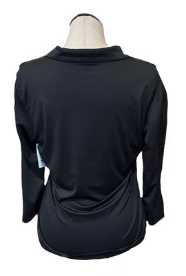 Tail Activewear Women's Black 3/4 Sleeve Golf Top Size L - 0