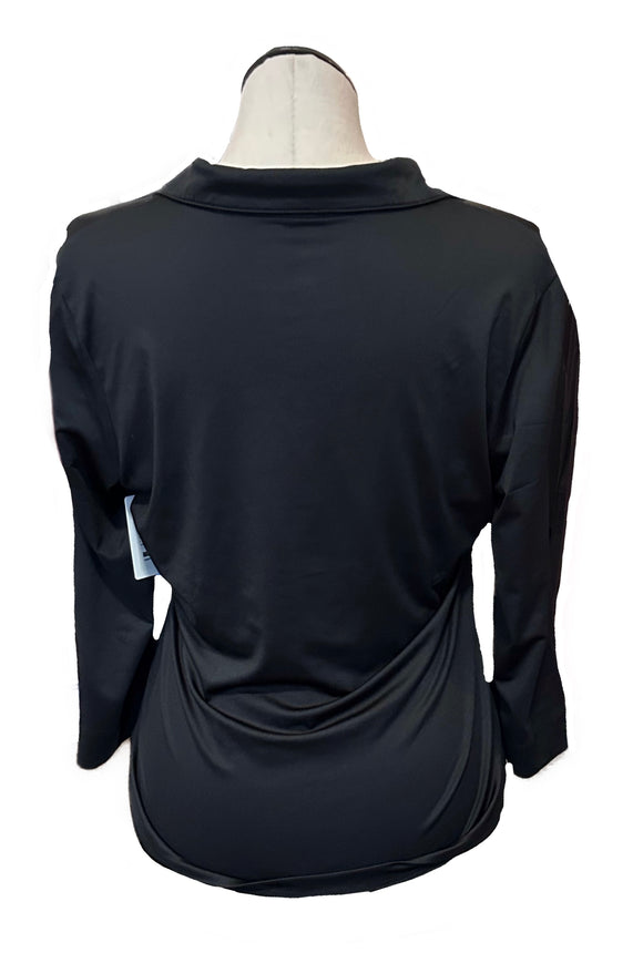 Tail Activewear Women's Black 3/4 Sleeve Golf Top Size L