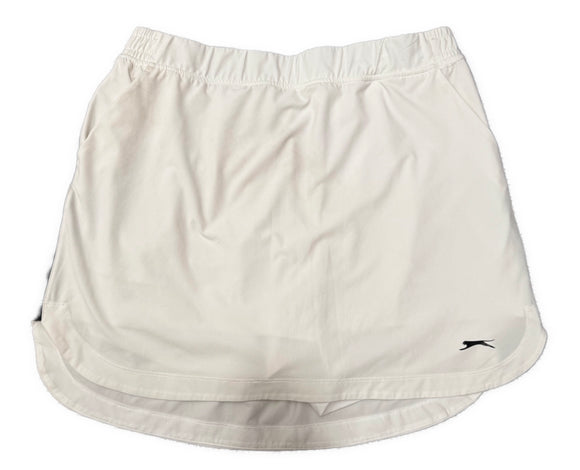 Slazenger White Golf Skort w/ Black Athletic Stripes Size L