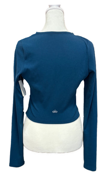 alo Women's Jacket Stardust Ribbed Size M MSP$138 - 0