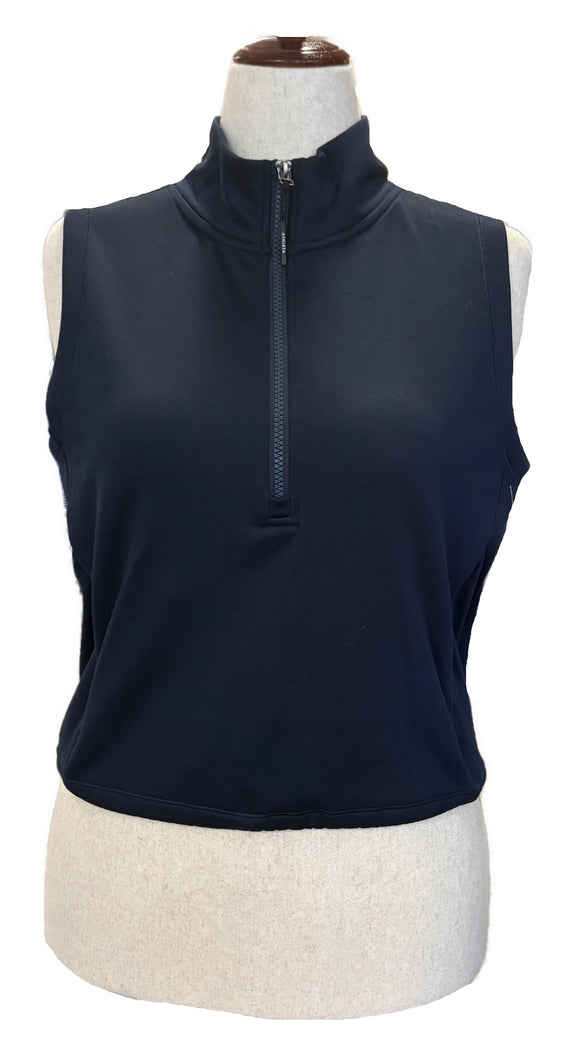 Athleta Women's Navy Unstoppable 1/2 Zip Cropped Vest Size M MSP$79