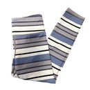 Zyia Active Women's Purple & Black Striped Leggings Size M-2
