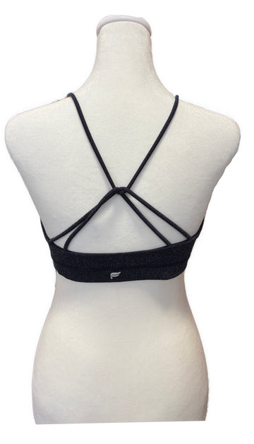 Fabletics Women's Navy Glittery Sports Bra Size M $54.95 - 0