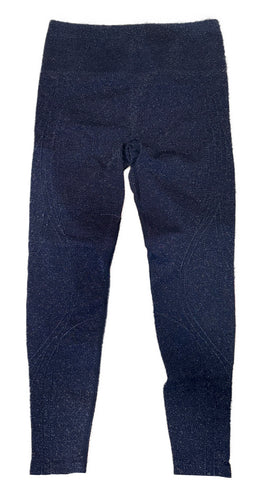 Fabletics Women's Navy Glittery Leggings Size M $89.95