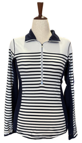 New Balance Women's White & Navy Striped Pullover Size M MSP$90