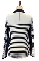 New Balance Women's White & Navy Striped Pullover Size M MSP$90-2