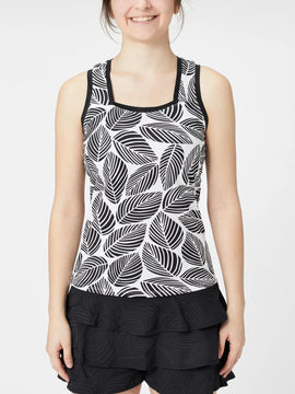New Tail Activewear Rumary Tennis Tank- Botanical Leaves MSP$73 - 0