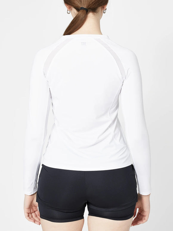 New Tail Activewear Essential Alda Long Sleeve Top - White MSP$80