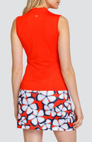 New Tail Activewear Araminthia Sleeveless Golf Top - Cherry Tomato MSP$95-2