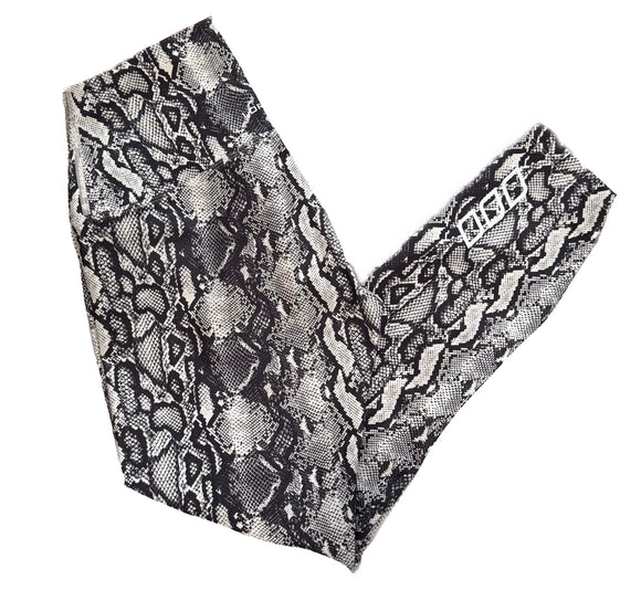 Lorna Jane Women's Tan & Black Snakeskin Print Leggings Size M MSP$72