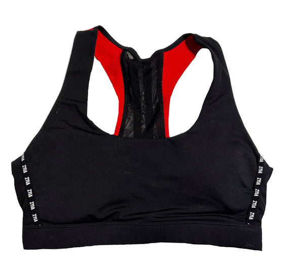 Zyia Active Women's Black Colorblock Sports Bra Size M