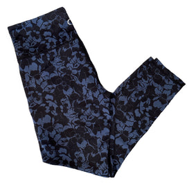 Zyia Active Women's Black & Blue Floral Crop Leggings Size M - 0