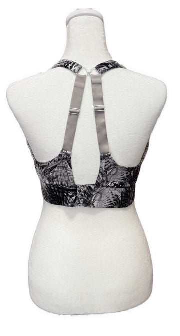 Lorna Jane Women's Black & White Palm Print Sports Bra Size L MSP$60 - 0