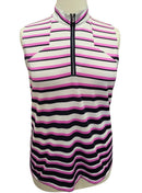 Tail White Label Magenta, Black & White Sleeveless Golf Mock Top Size XL-1