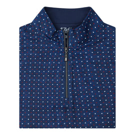 Adair Active 1764 Navy Vienna Sleeveless Print Golf Polo Size M MSP$60 - 0