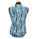 Tail White Label Light Blue Teal Snakeskin Sleeveless Size L MSP $86-2
