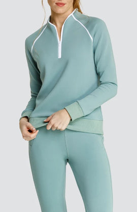 New Tail Activewear Regent Pullover - Sage MSP$70