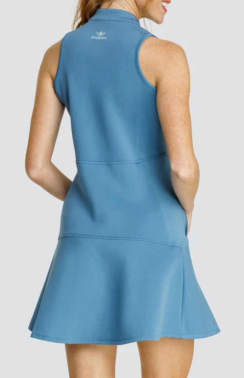 New Tail Activewear Cookie Cloud Jersey Sleeveless Dress - Copen Blue MSP$105