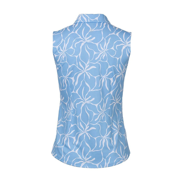 New Jofit Women's Maui Floral Sleeveless Golf Polo MSP$92