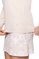 New Golftini Women's Khaki Button Polo Sweater Size M MSP$148-2