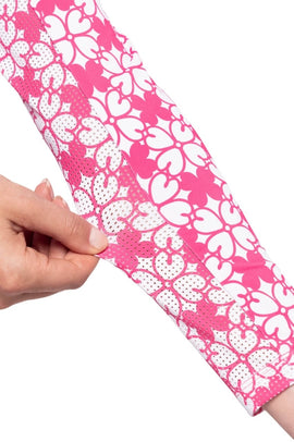 New Golftini Pink Floral Long sleeve Cool Girl Polo Size M MSP$118 - 0