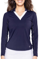 New Golftini Women's Navy Say Yes Polo MSP$118-1