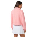 New Travis Matthew Women' Skyloft Soft Half Zip - Heather Porcelain Rose MSP$120-3