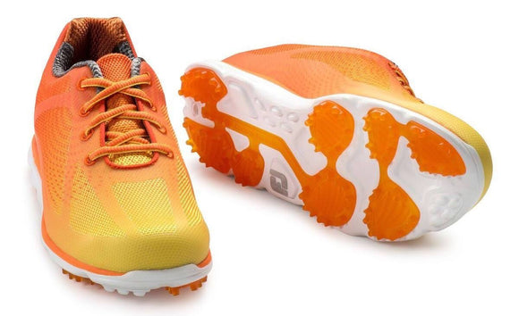 Footjoy Women's Empower Orange Spikeless Golf Shoes Size 8