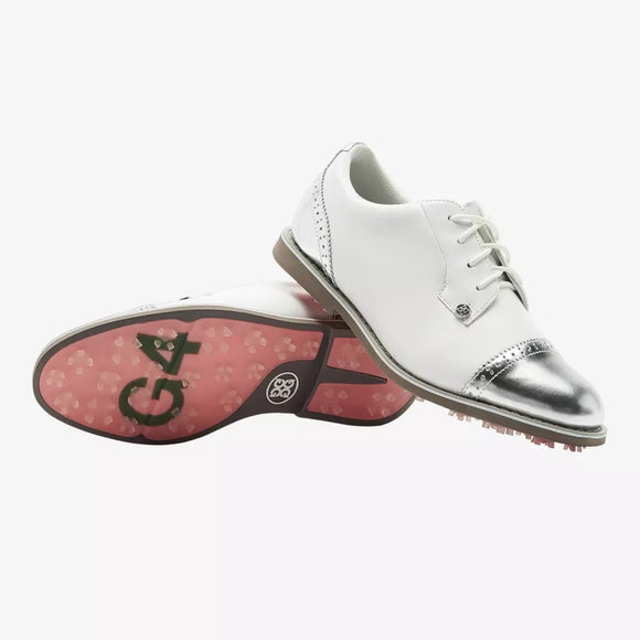 G/Fore Women's Cap Toe Gallivanter -White/Silver Size 8 MSP$220