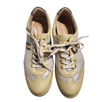 Ecco Women's Hydromax White & Gold Metallic Golf Shoes Size 40 (9) MSP$220 - 0