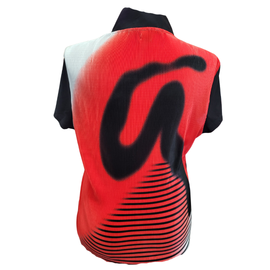 Jamie Sadock Red & Black Crunch Golf Top Size L - 0